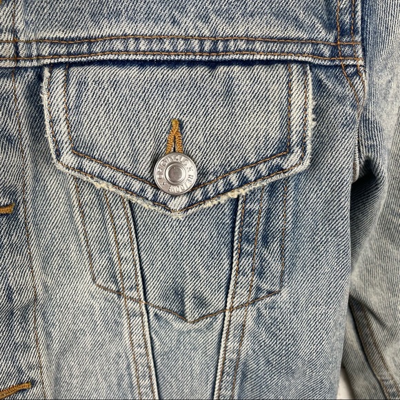 RE/DONE Light Destruction Denim Jacket Size XS - Picture 4 of 9